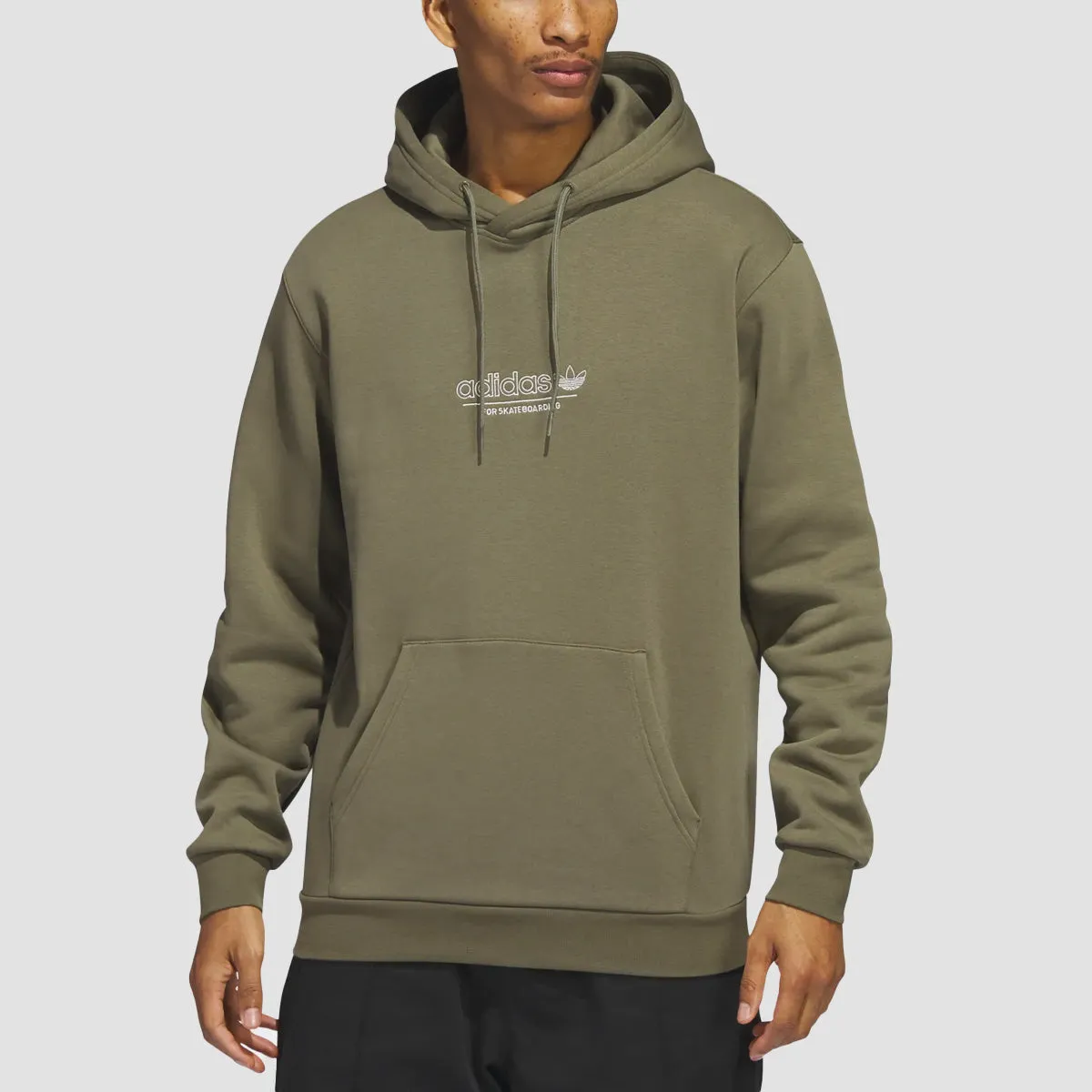adidas 4.0 Strike Through Pullover Hoodie (Gender Neutral) Olive Strata/Cool White