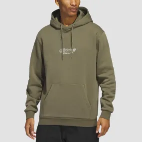 adidas 4.0 Strike Through Pullover Hoodie (Gender Neutral) Olive Strata/Cool White
