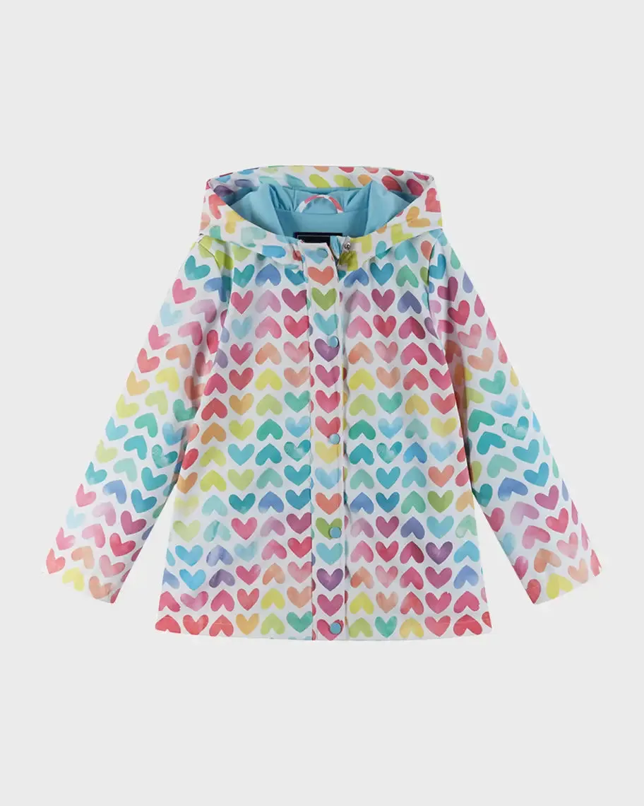Andy & Evan Heart Print RainCoat