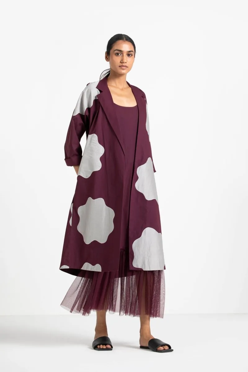 Applique Jacket Wine Co-ord (Set of 2)