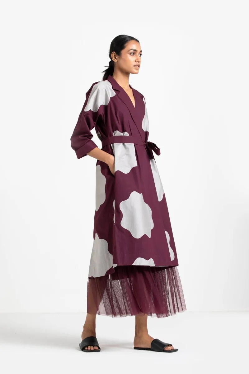 Applique Jacket Wine Co-ord (Set of 2)