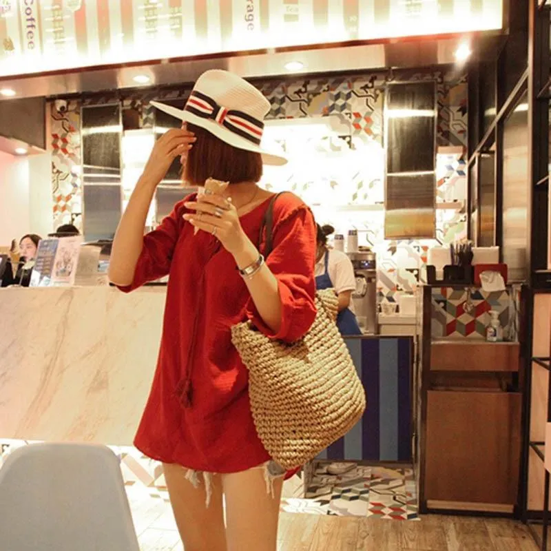 Beach Bohemian Rattan Tote