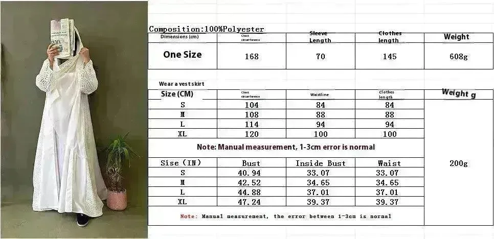 Beautiful Cardigan Robe Abaya Dress for Arab Dubai Turkey Middle East Women.
