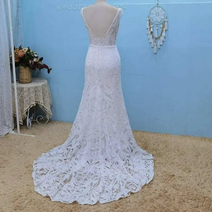 Bohemian Lace Wedding Dress