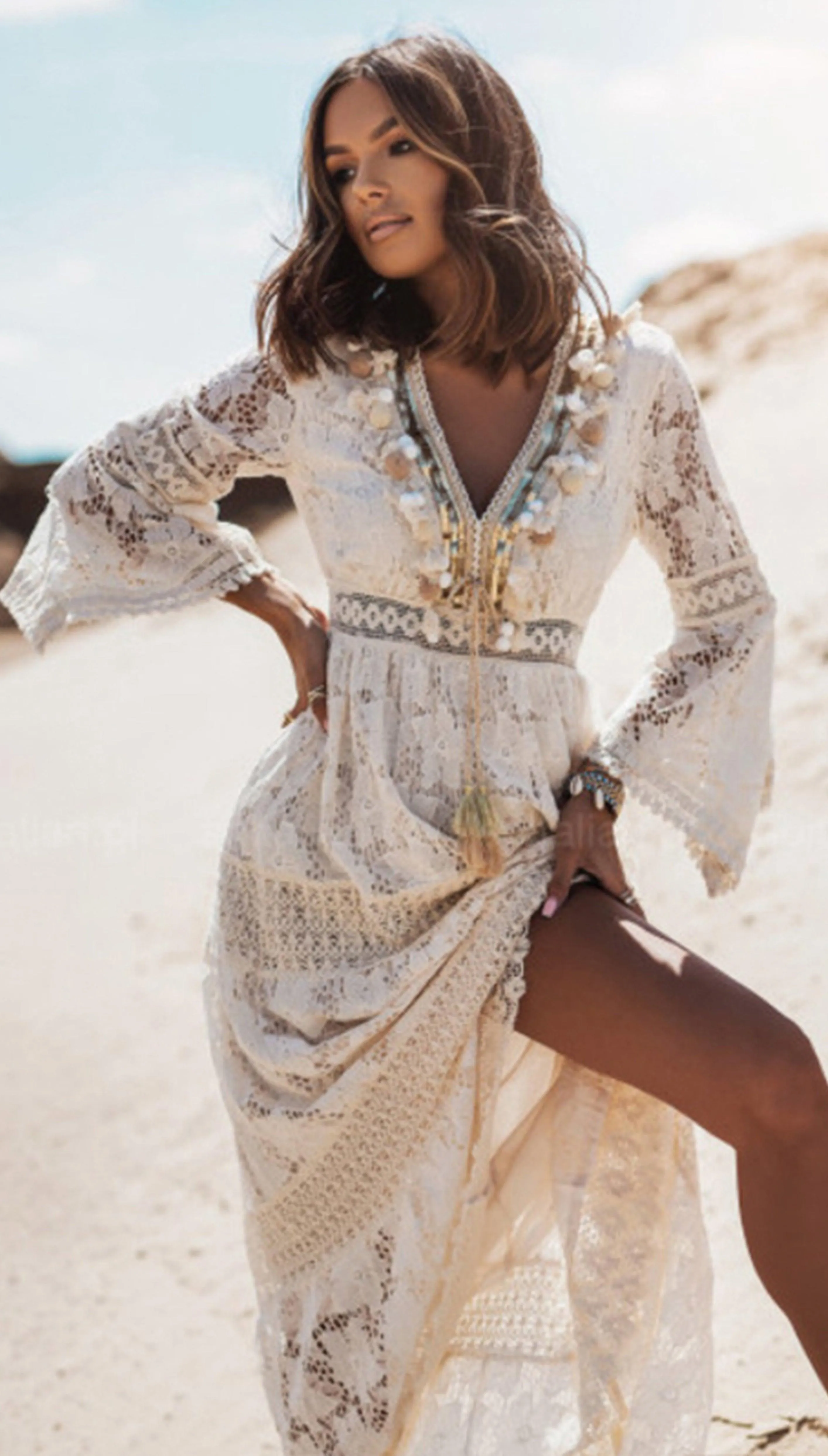 Bohemian Maxi Lace Dress