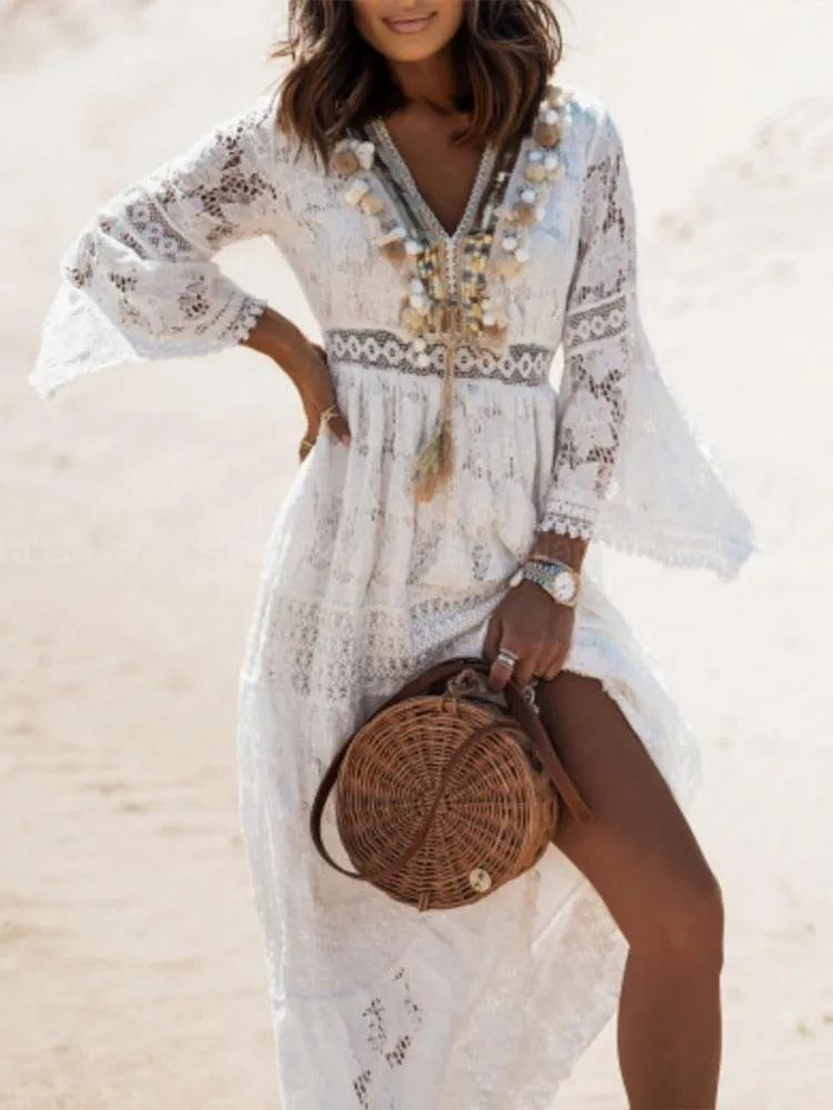Bohemian Maxi Lace Dress