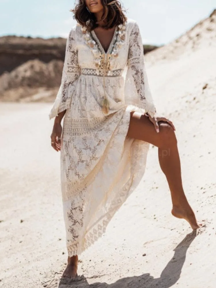 Bohemian Maxi Lace Dress