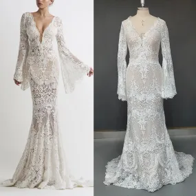 Boho Batwing Wedding Dress