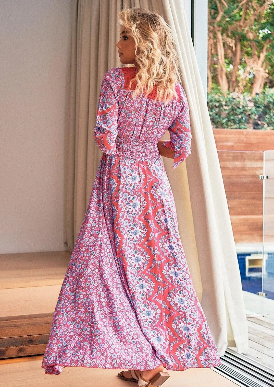 Butterfly Print Indiana Maxi Dess