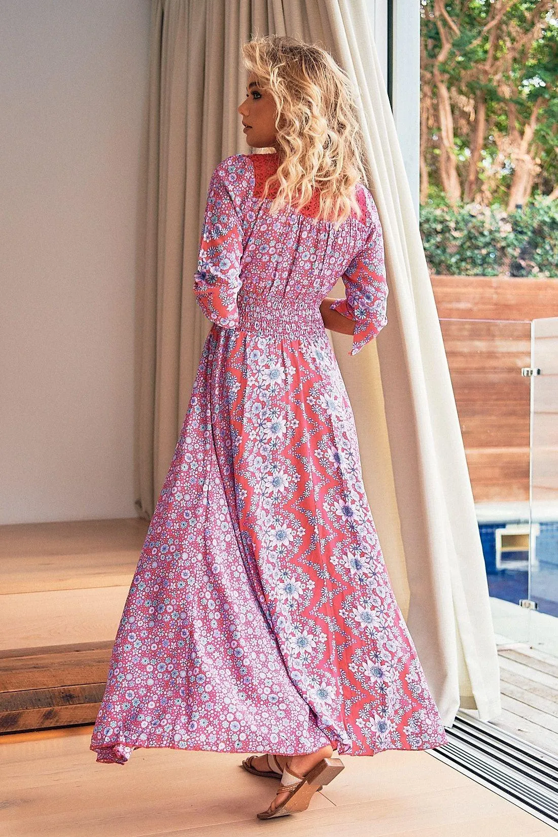 Butterfly Print Indiana Maxi Dess