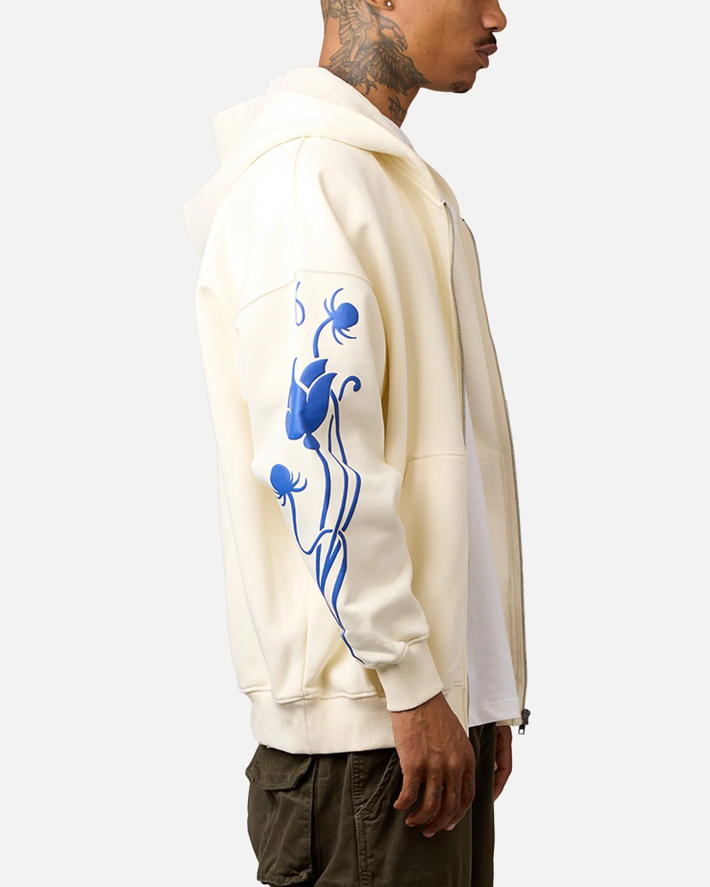 Carre Nouveau Full Zip Hoodie Off White