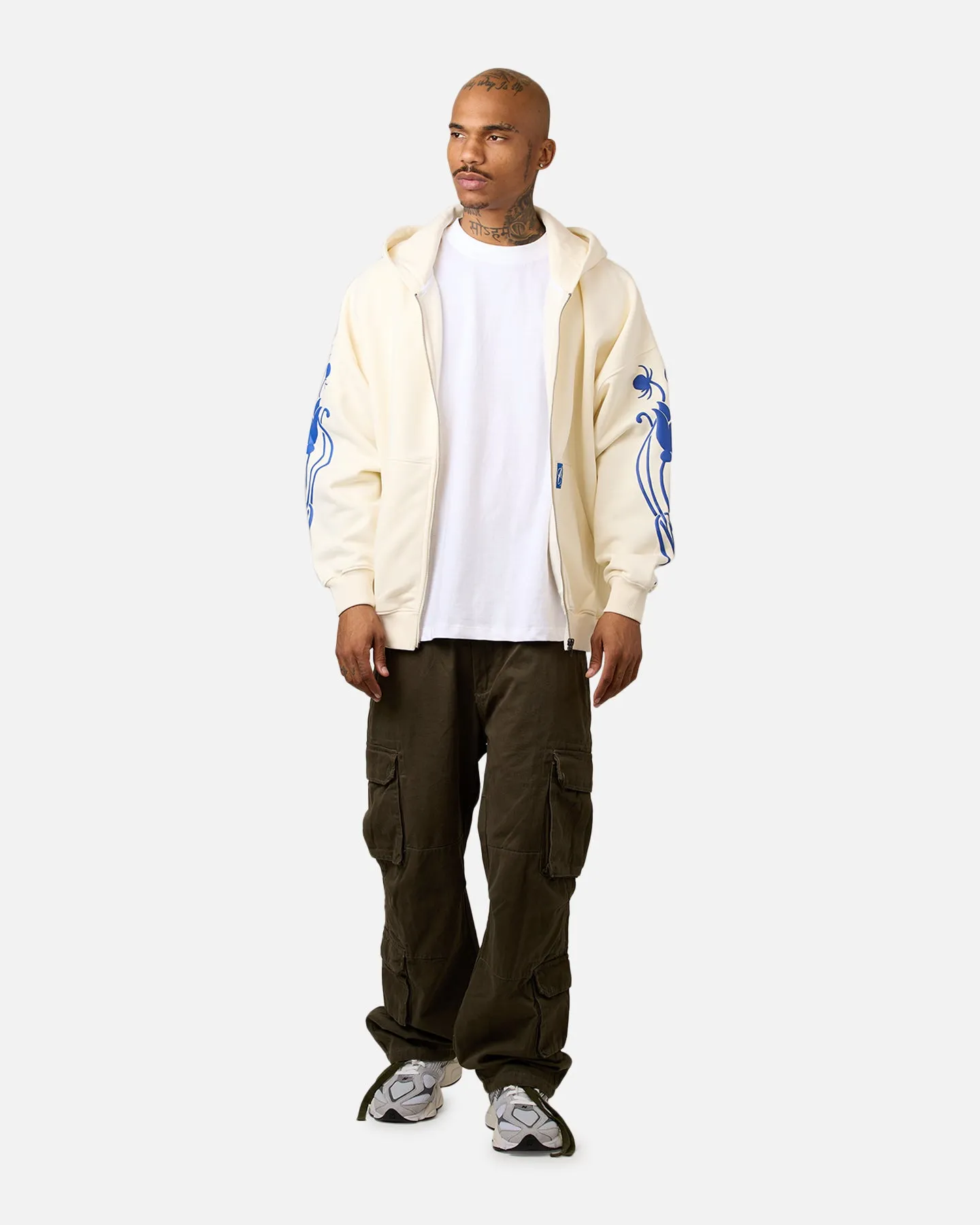 Carre Nouveau Full Zip Hoodie Off White