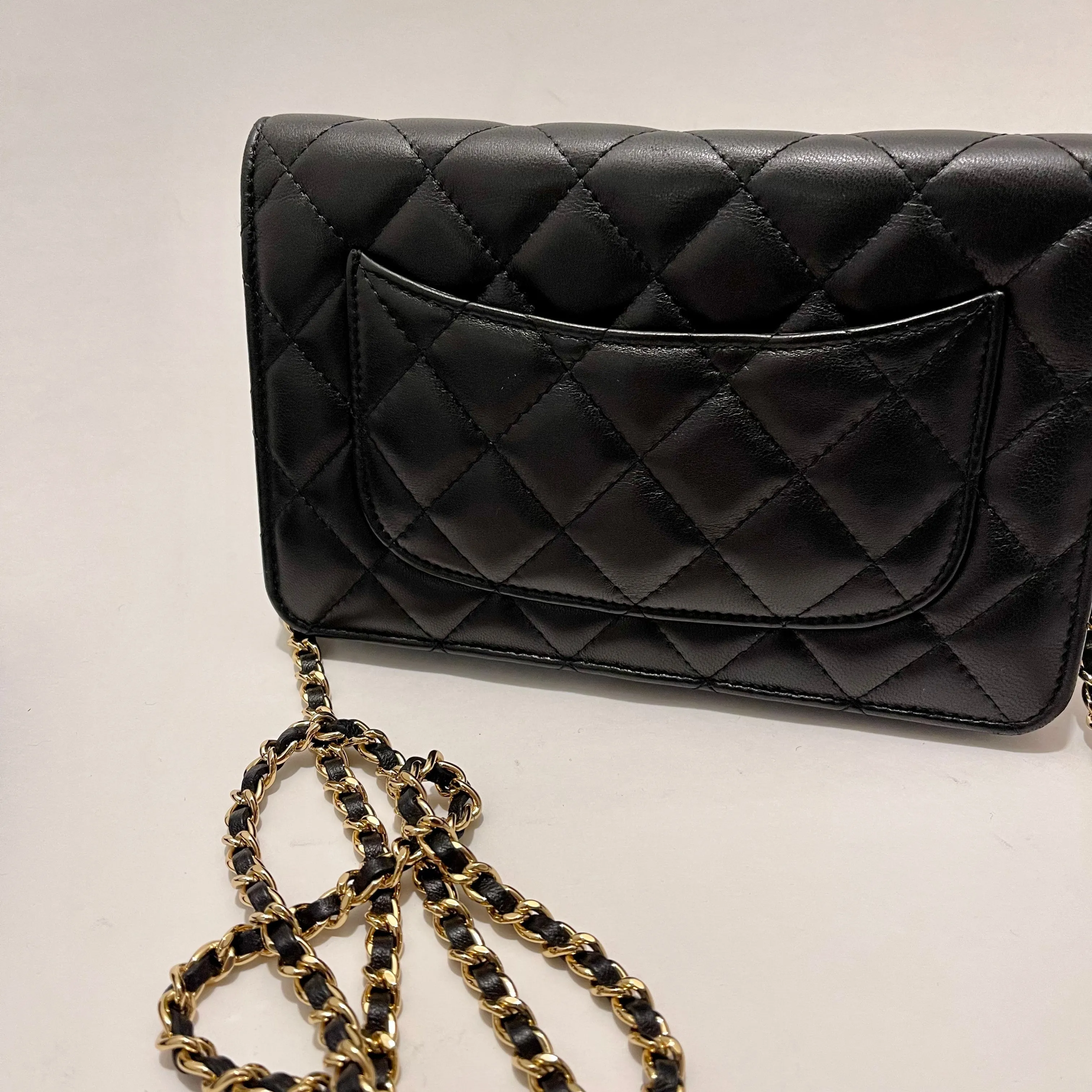 Chanel Black Wallet on a Chain w/ Charms
