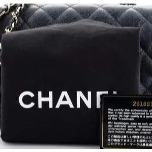 CHANEL Chanel Caviar Quilted Mini Rectangular Flap - Dark Blue