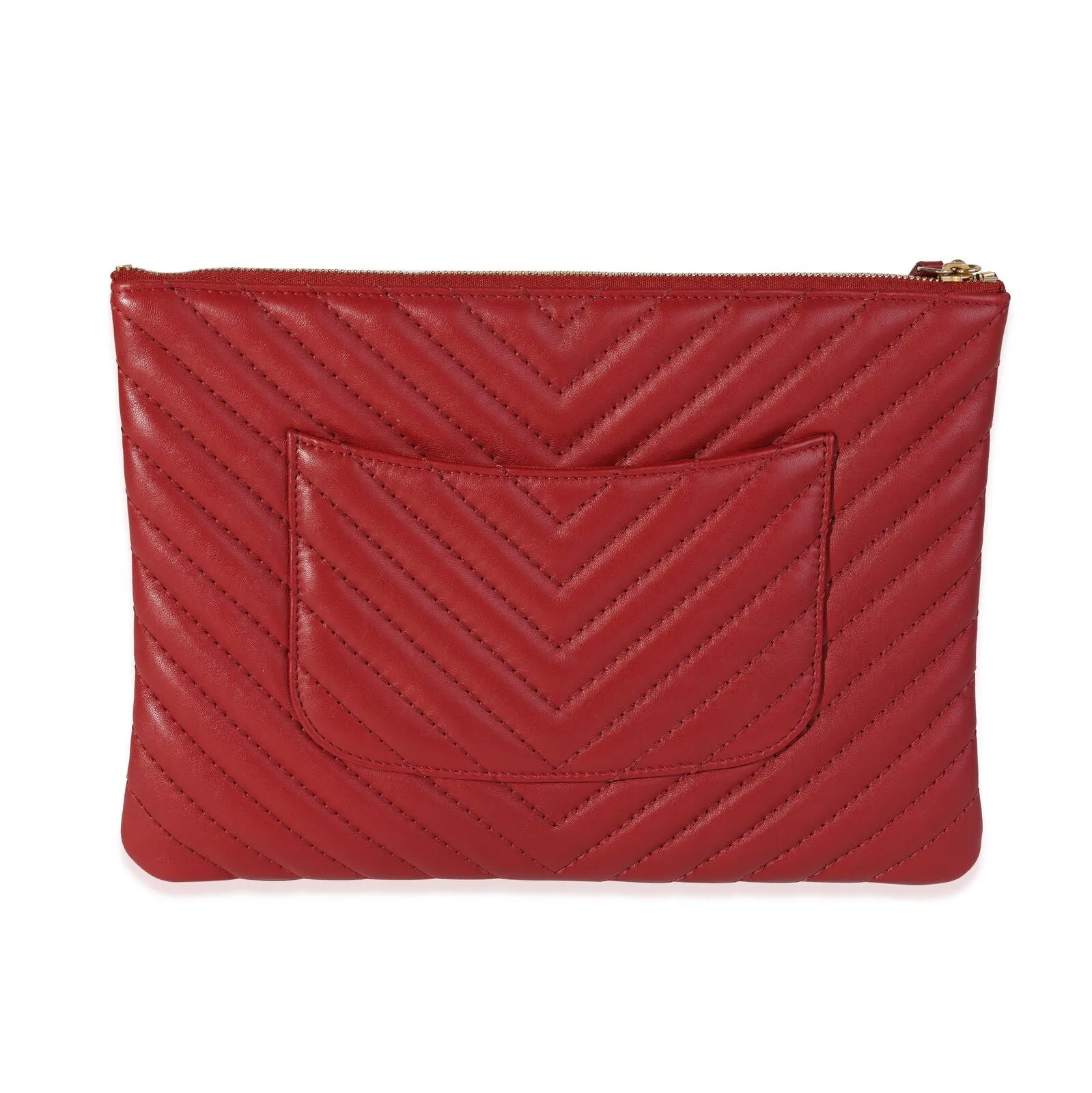 CHANEL CHEVRON QUILTED CAVIAR LAMBSKIN O CASE WITH CHARM