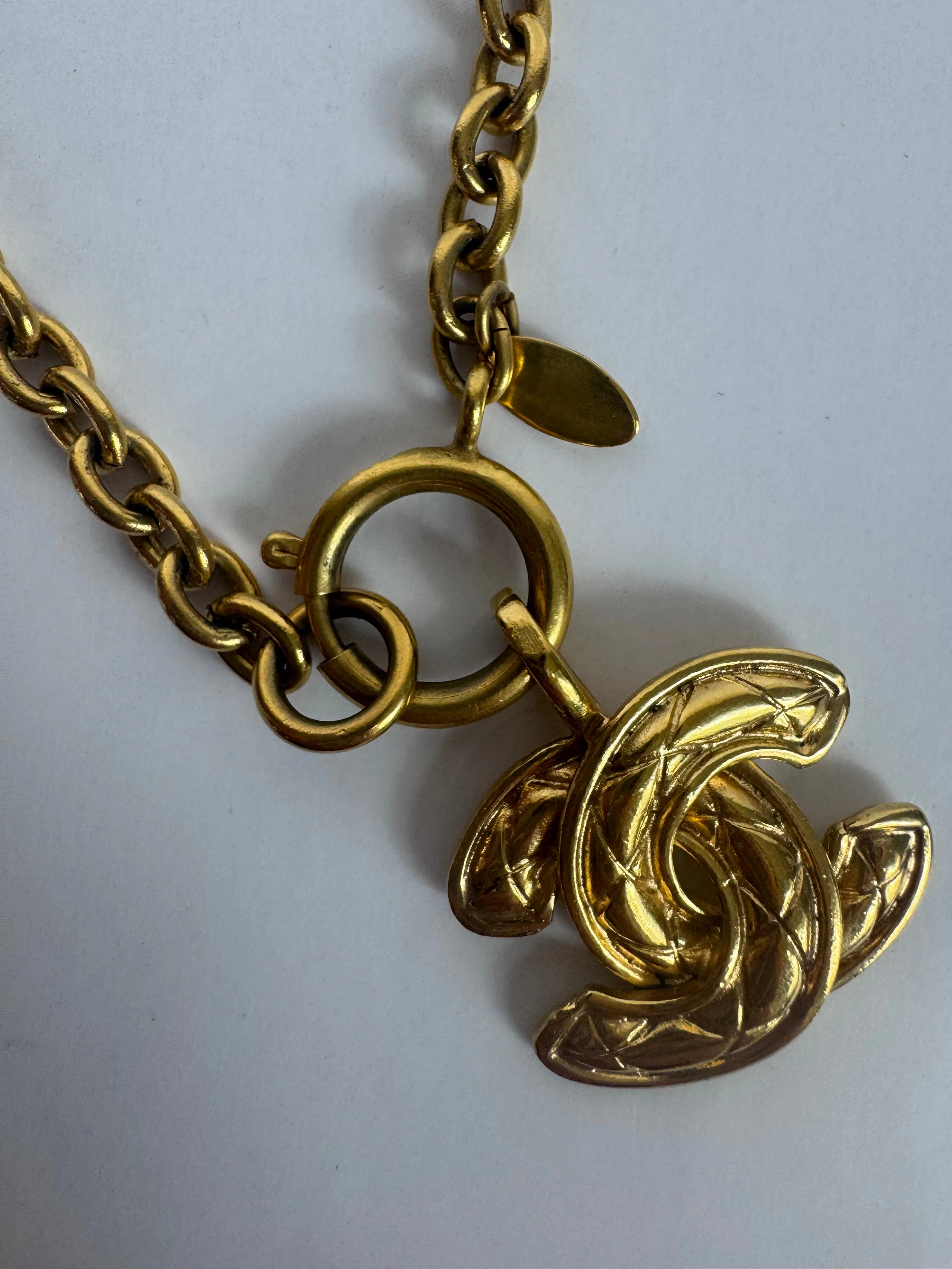 Chanel Quilted CC Pendent