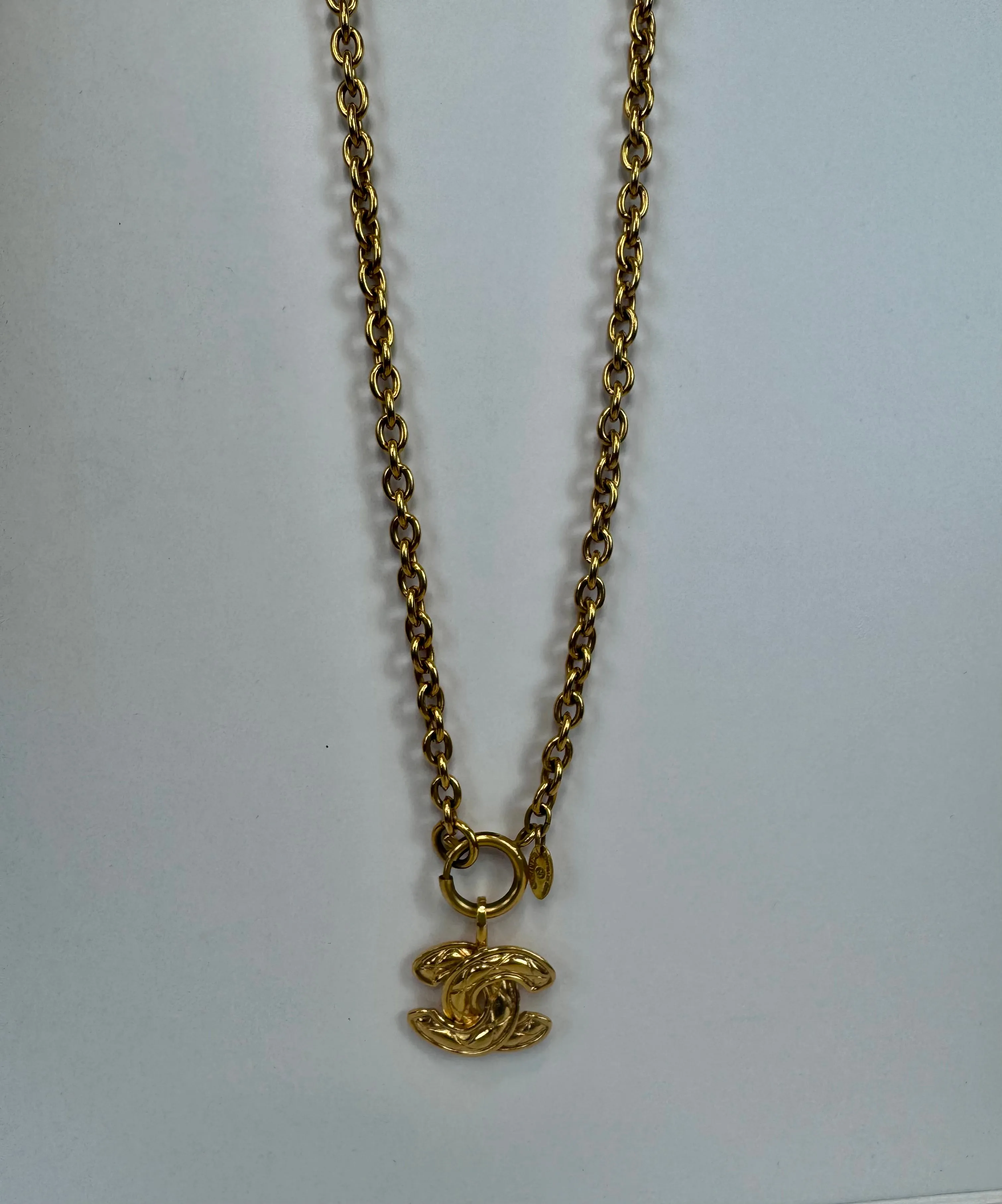 Chanel Quilted CC Pendent