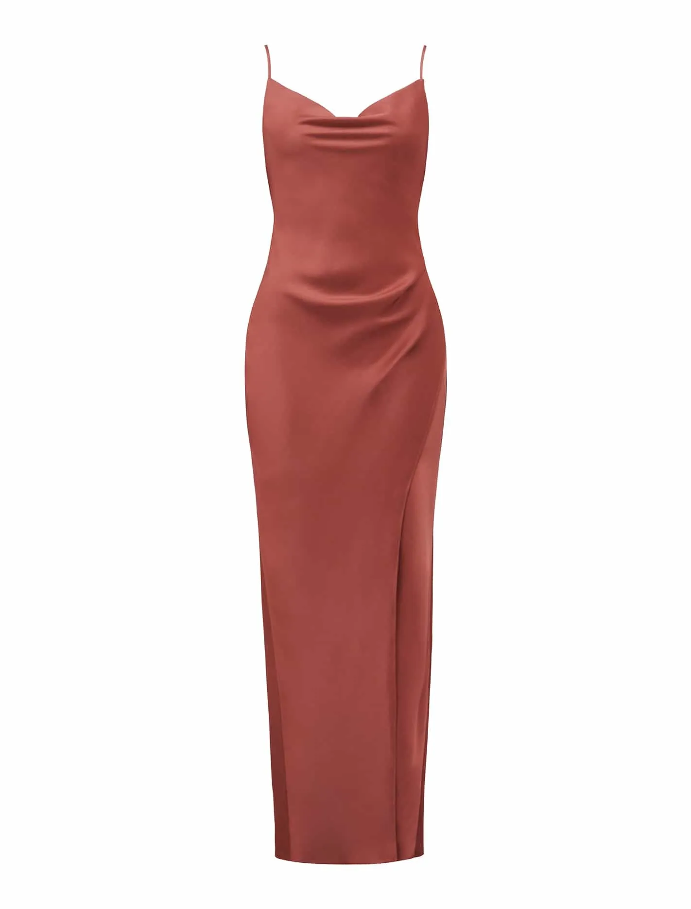 Chantelle Satin Drape Midi Dress