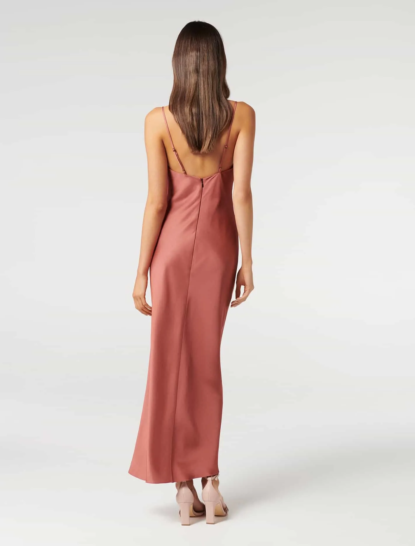 Chantelle Satin Drape Midi Dress
