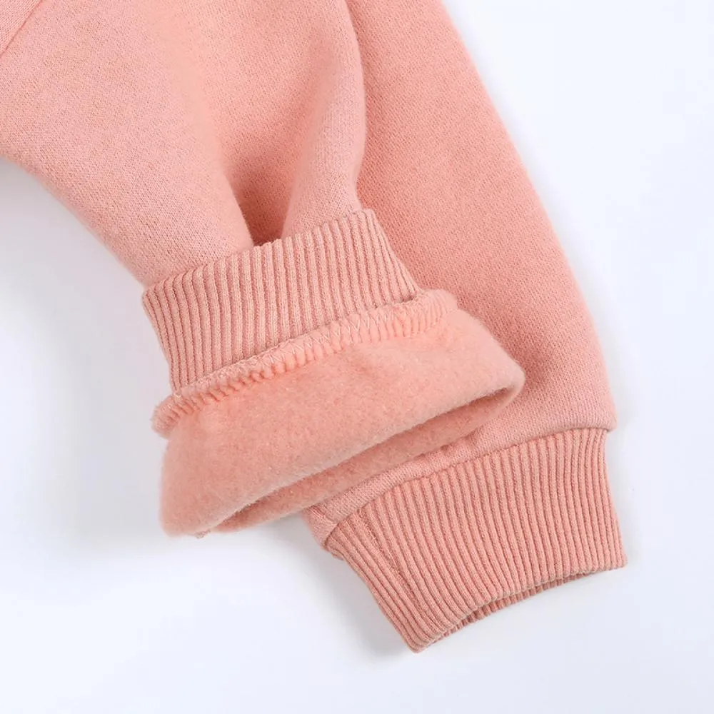 Children Pullover Pure Color Plus Fleece Hoodie Children Clothing Wholesale Usa