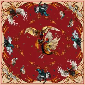 Clare Shaw Limited Edition Large Silk Game On Scarf