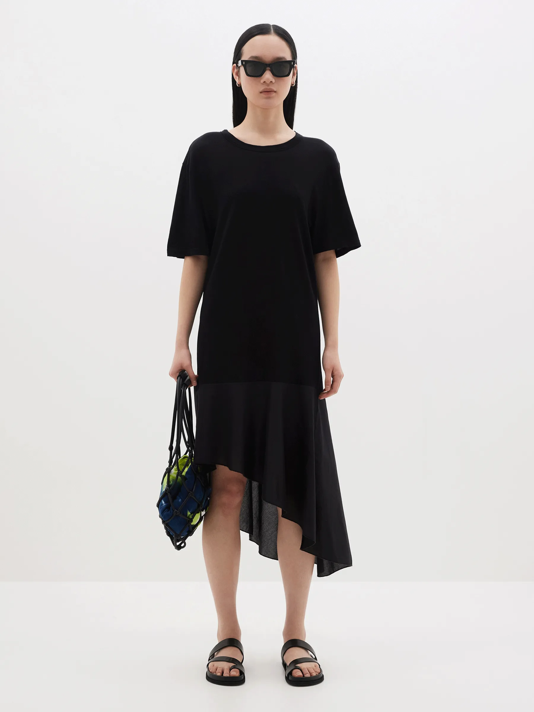 contrast t.shirt dress