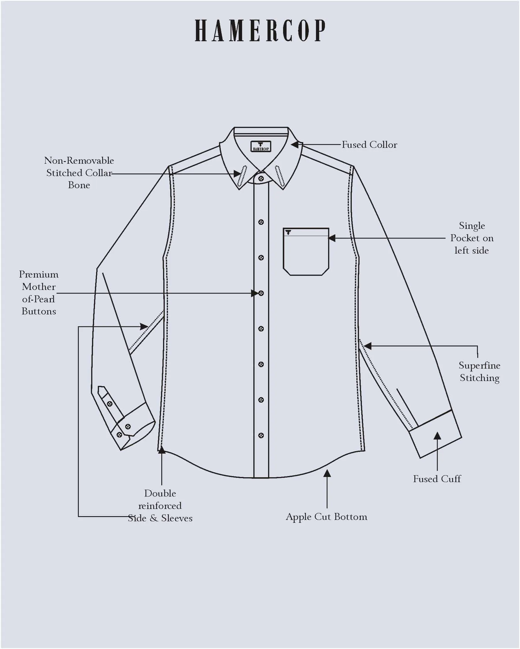 Derino Gray Dot Printed Linen Cotton Shirt