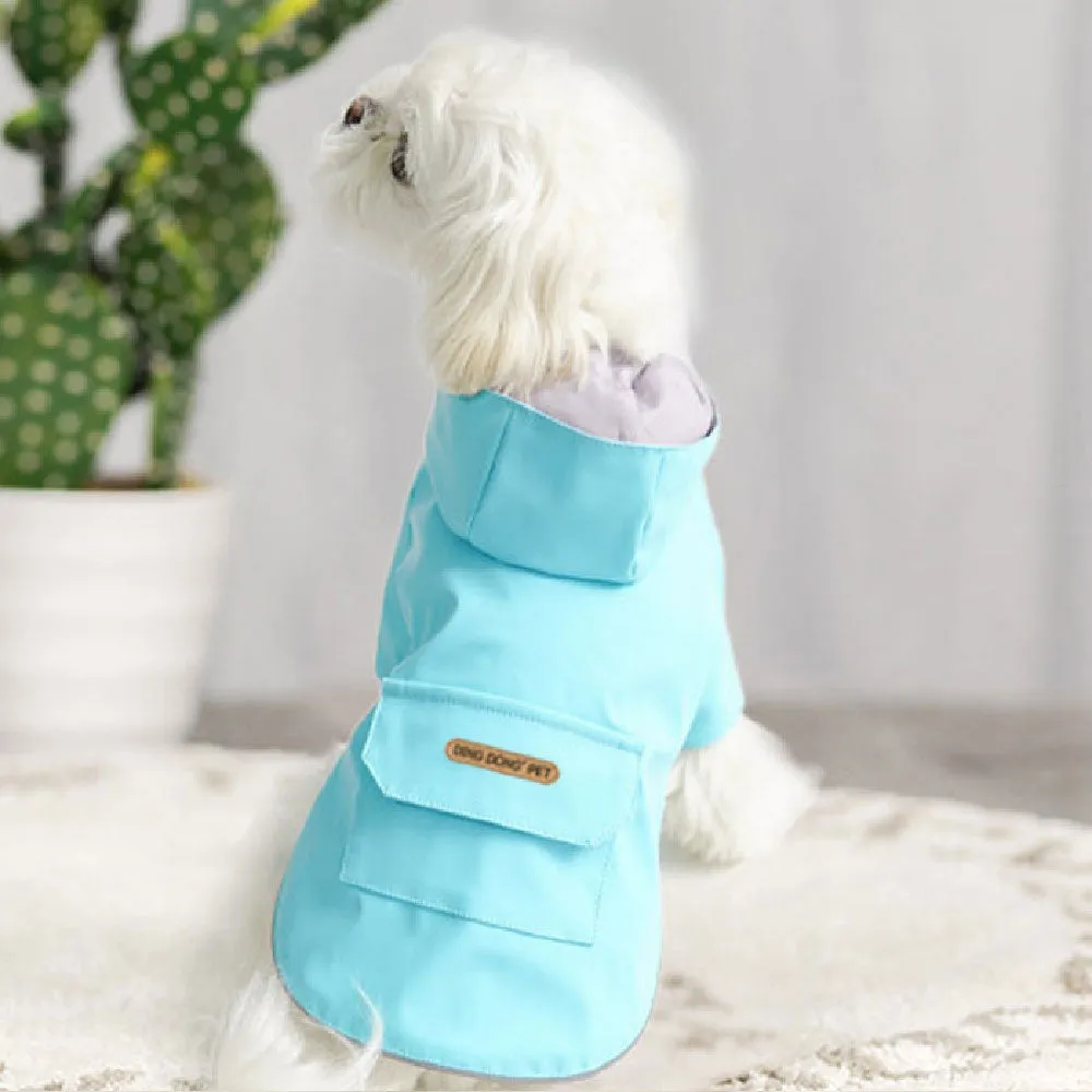 Dingdong Pet Dog Raincoat 1p (Blue, L Size)