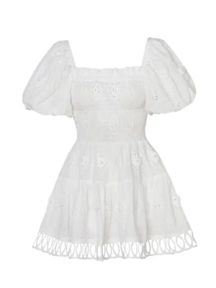 Eleonora Mini Dress in White