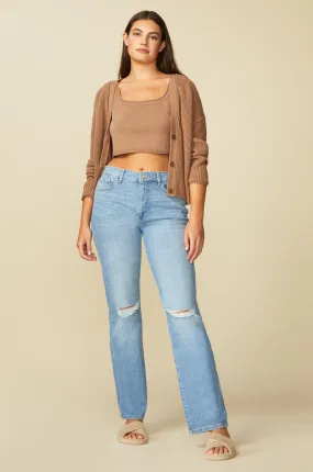 EZE - 90'S HIGH RISE LOOSE STRAIGHT JEANS | BRYNN