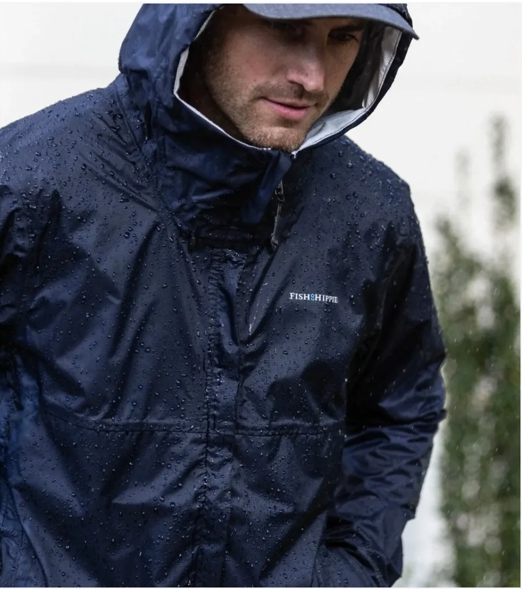 Fish Hippie Waterside RainCoat - Charcoal