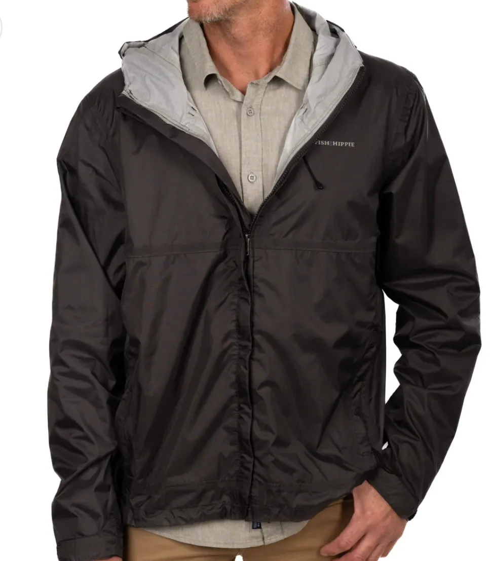 Fish Hippie Waterside RainCoat - Charcoal