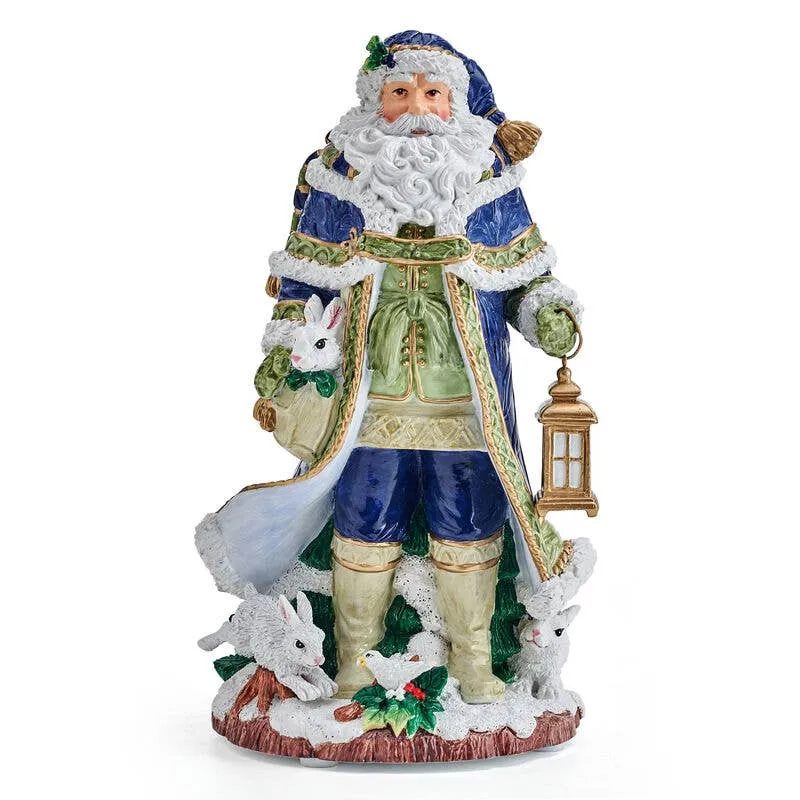Fitz & Floyd Telluride Blue 11in Musical, Gift Box
