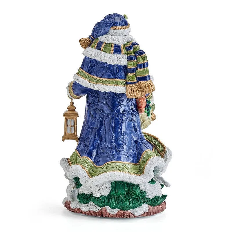 Fitz & Floyd Telluride Blue 11in Musical, Gift Box