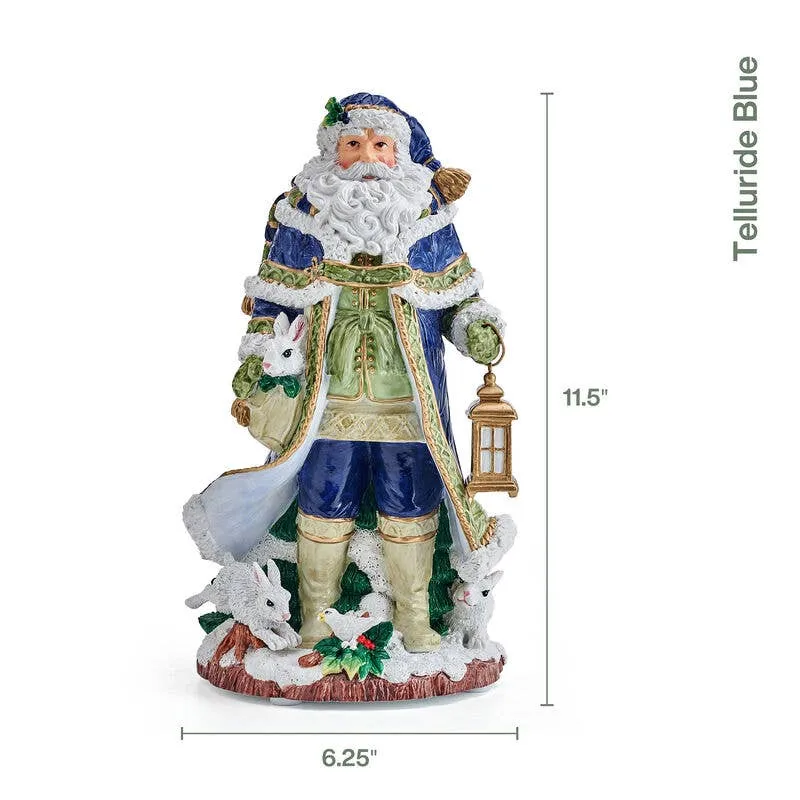 Fitz & Floyd Telluride Blue 11in Musical, Gift Box