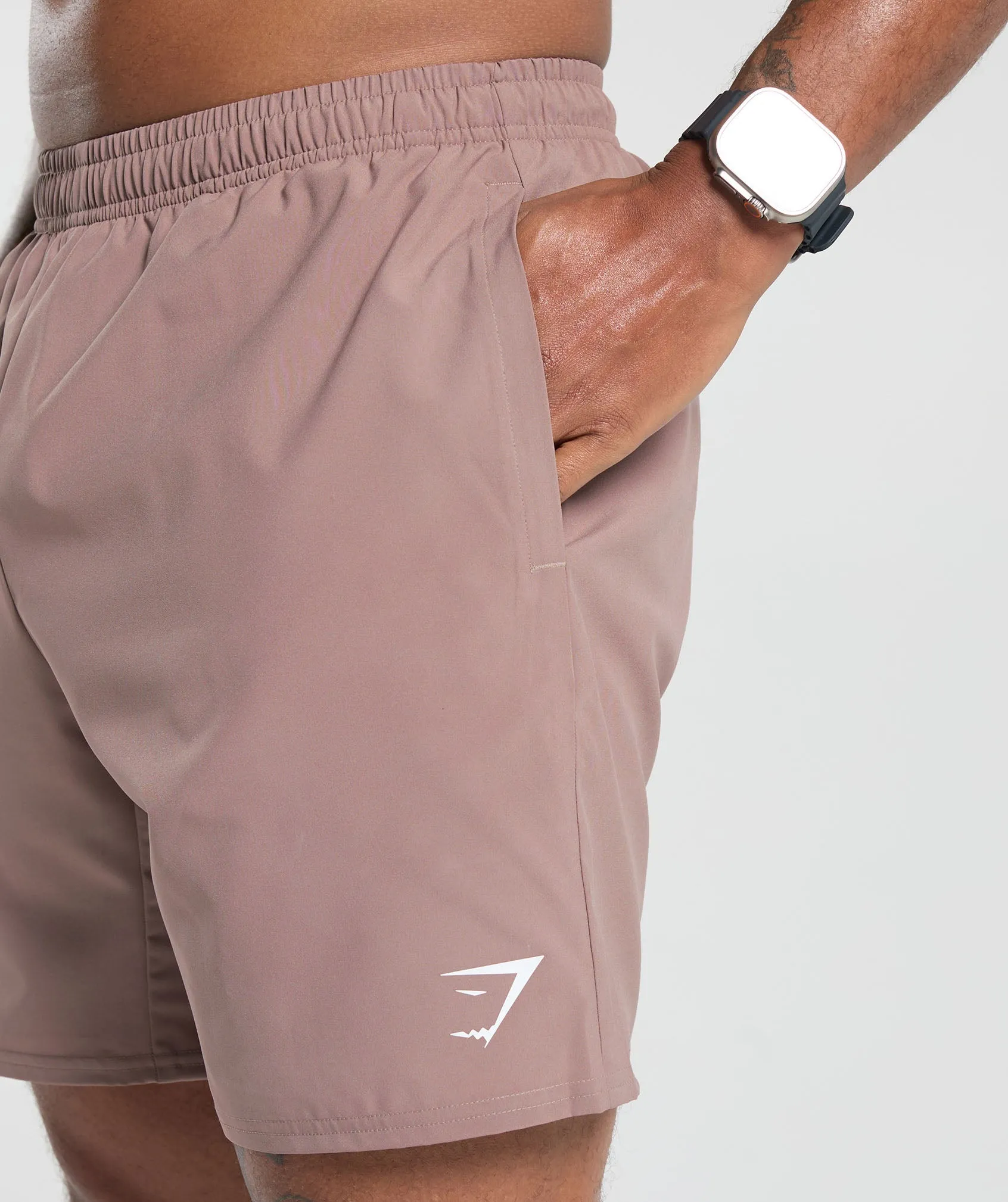 Gymshark Arrival 7" Shorts - Powder Mauve