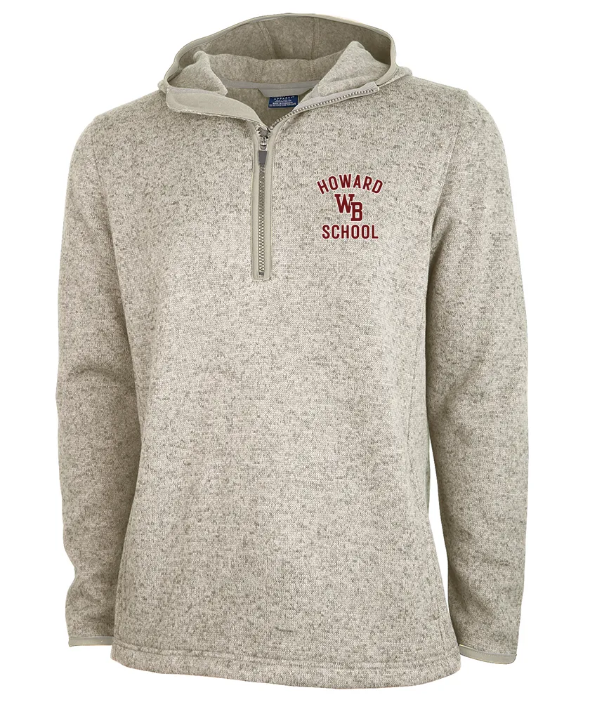 Howard School - West Bridgewater - MEN'S HEATHERED FLEECE QUARTER ZIP HOODIE (9188)