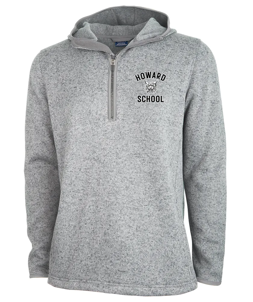 Howard School - West Bridgewater - MEN'S HEATHERED FLEECE QUARTER ZIP HOODIE (9188)