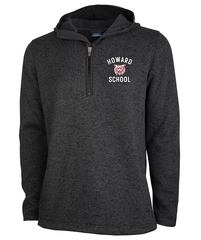 Howard School - West Bridgewater - MEN'S HEATHERED FLEECE QUARTER ZIP HOODIE (9188)