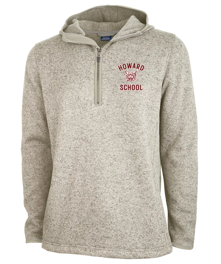 Howard School - West Bridgewater - MEN'S HEATHERED FLEECE QUARTER ZIP HOODIE (9188)