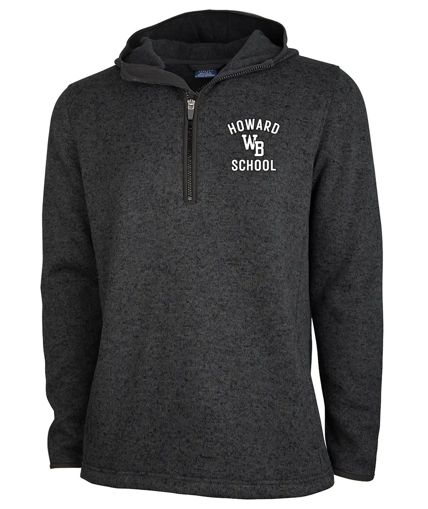 Howard School - West Bridgewater - MEN'S HEATHERED FLEECE QUARTER ZIP HOODIE (9188)