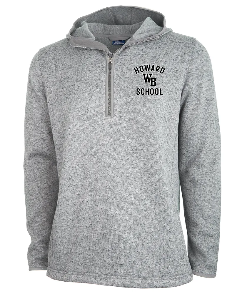 Howard School - West Bridgewater - MEN'S HEATHERED FLEECE QUARTER ZIP HOODIE (9188)