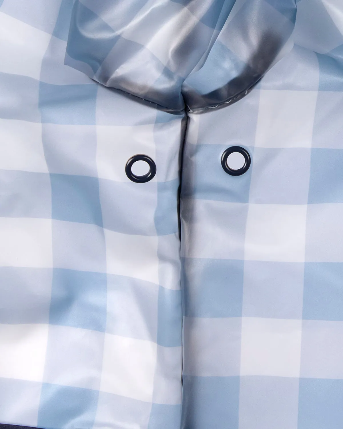 Kids "Checkmate" Checkered Raincoat with Self-Storage Pouch