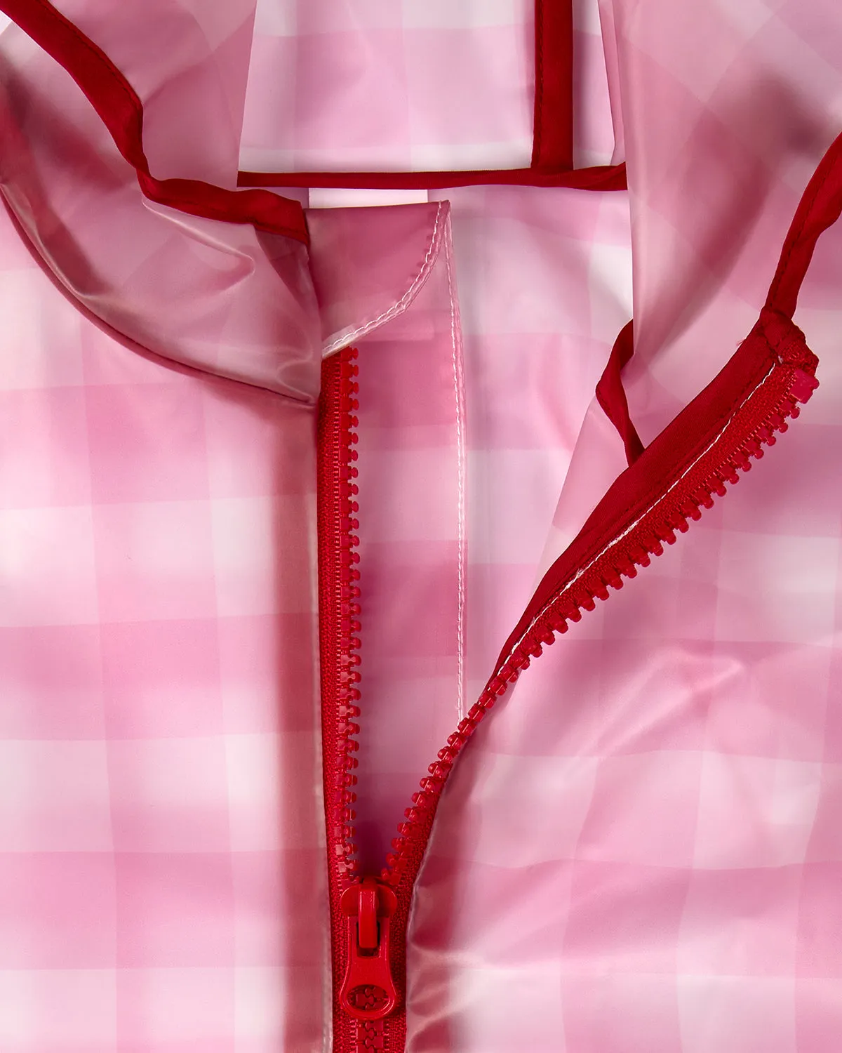 Kids "Checkmate" Checkered Raincoat with Self-Storage Pouch