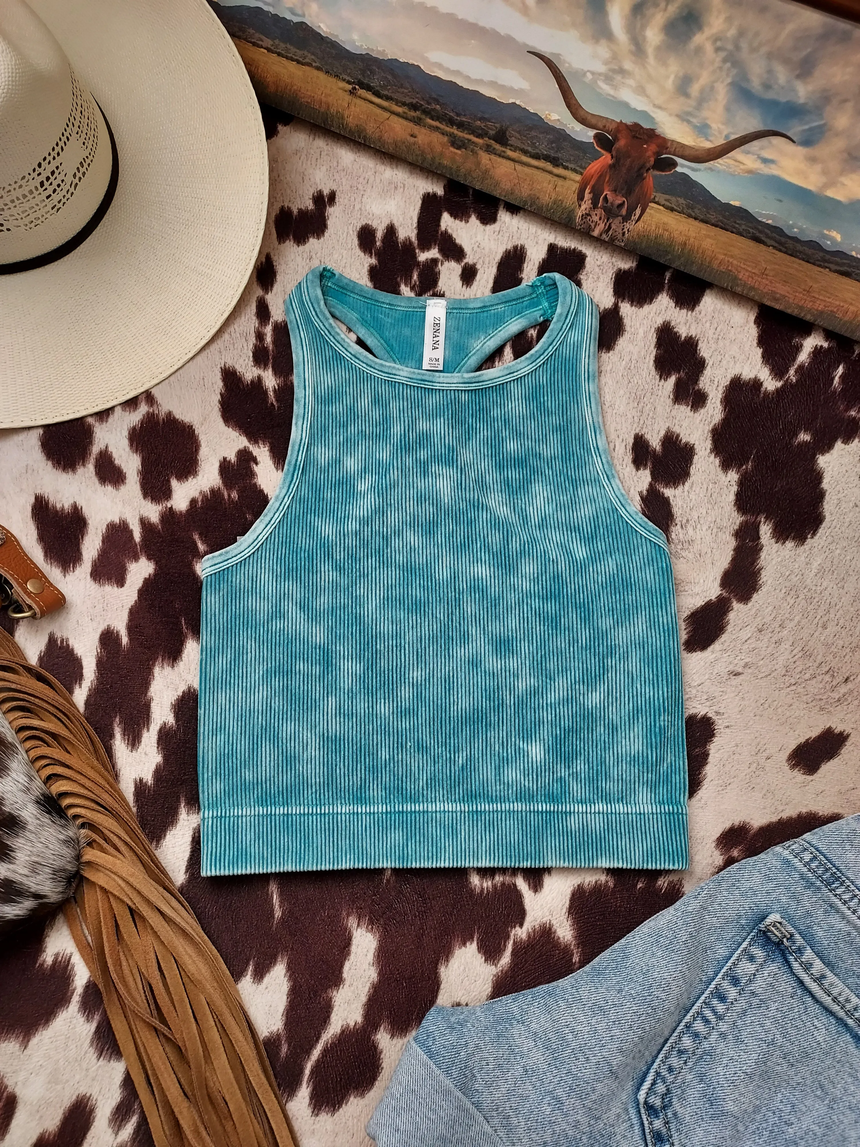 Lavander high neck seamless tank