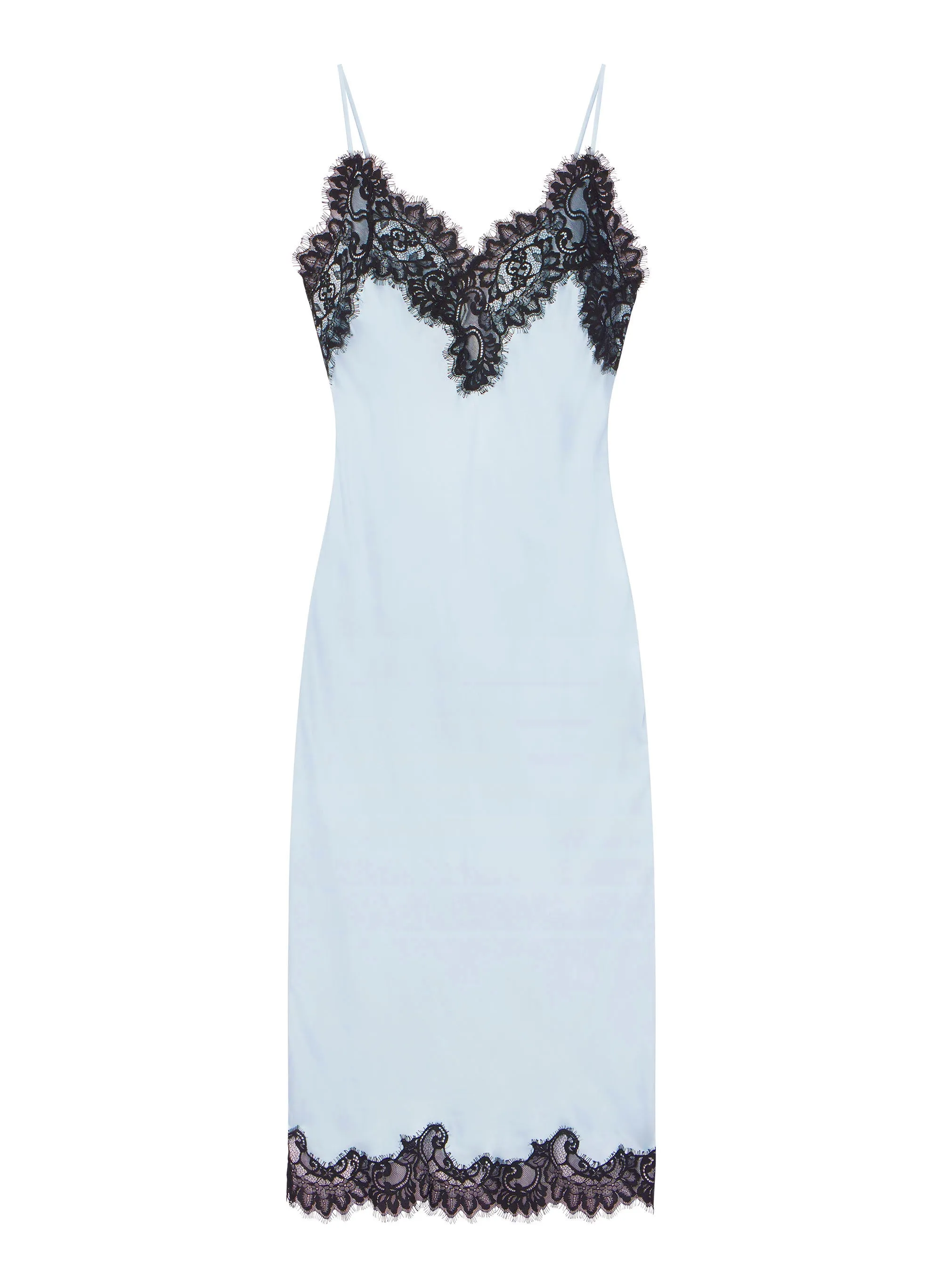 Lennon Satin and Lace Midi Dress