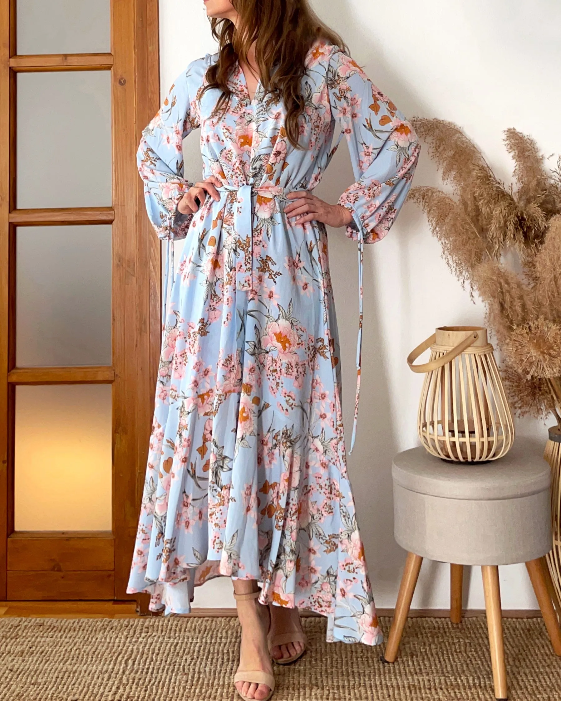 LONG SLEEVE FRIDA DRESS SPRING FLOWERS