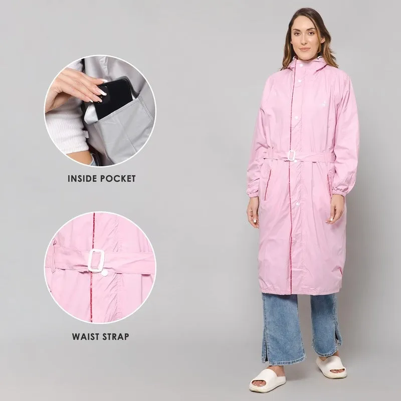 Longcoat Raincoat with Waterproof Reversible Design | 2 Pockets | XXX-Large | Baby Pink