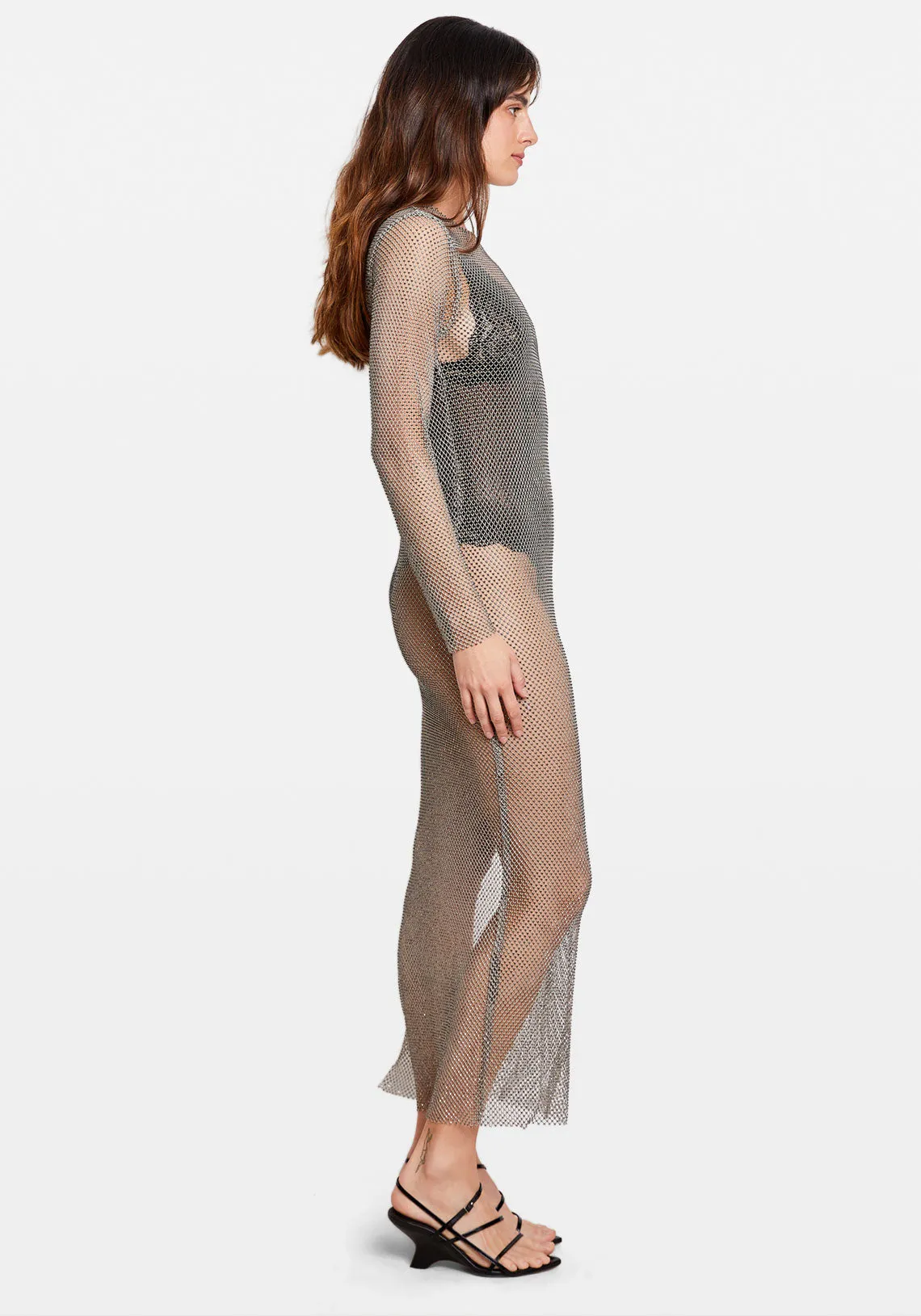 MAGDA DRESS LIGHT GREY