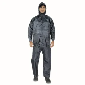 Men Rain Coat - Deluxe Waterproof, Reversible & Reflective | Hooded | XXL | Deluxe Grey